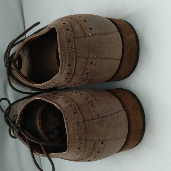 Vero cuoio made in Italy men's leather lace up light brown dress shoes Sz 42 - Picture 5 of 12